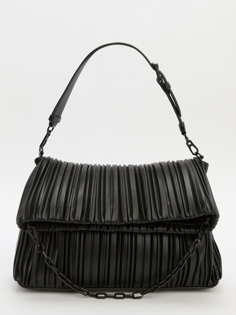 Женская сумка  KARL LAGERFELD k/kushion md folded tote, Артикул 240W3010, черный | 4112756. Ракурс 1