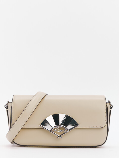 Кросс-боди KARL LAGERFELD k/signature fan sm crossbody, Артикул 240W3195, бежевый | 4112777. Ракурс 1