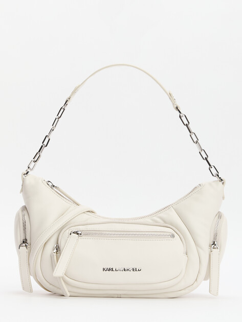 Женская сумка  KARL LAGERFELD k/city md shoulderbag, Артикул 245W3045, молочно-белый | 4112821. Ракурс 1