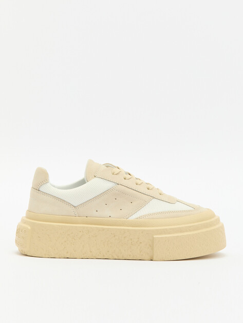 Женские кеды MM6 MAISON MARGIELA, Артикул S59WS0221, пыльно-бежевый | 4122728. Ракурс 1