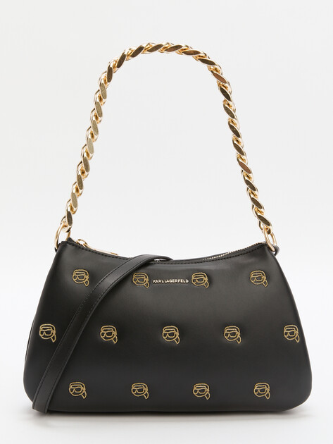 Женская сумка  KARL LAGERFELD k/ikonik 2.0 seasonal shb aop, Артикул 246W3034, черный | 4125607. Ракурс 1