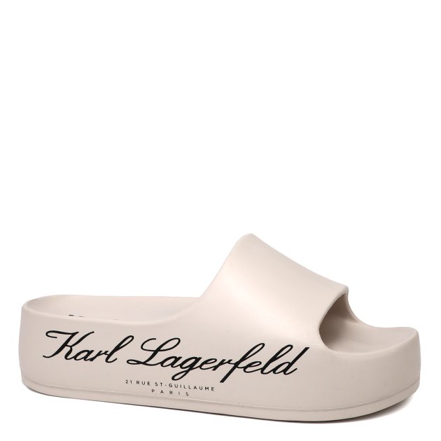Женские сланцы KARL LAGERFELD, Артикул KL86000(K), молочно-бежевый | 4142283. Ракурс 1