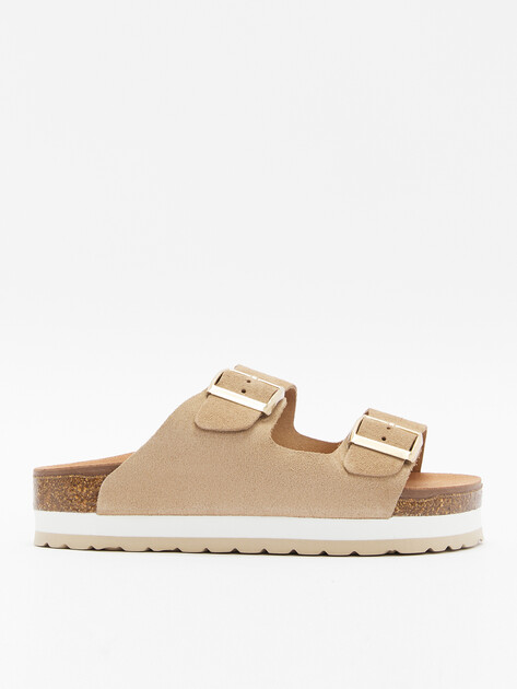 Женские шлепанцы BIO GREEN, Артикул PT20-3L-RDV-G, серо-коричневый | 4187384. Ракурс 1