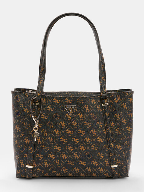 Женский тоут GUESS ECO ERICA ELITE TOTE, Артикул HWEQG951023, темно-коричневый | 4190244. Ракурс 1