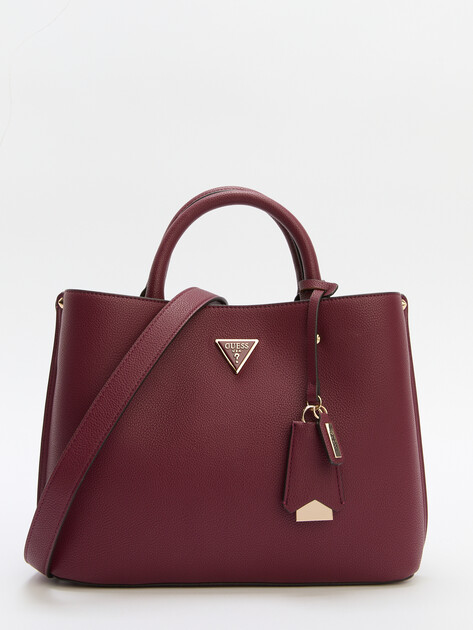 Женский тоут GUESS MERIDIAN GIRLFRIEND SATCHEL, Артикул HWBG8778060, вишневый | 4190306. Ракурс 1