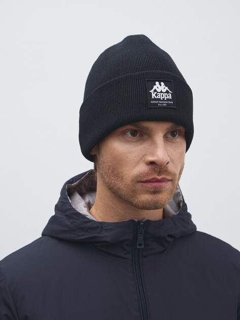 Шапка KAPPA, Артикул 123324, черный | 4190810. Ракурс 1