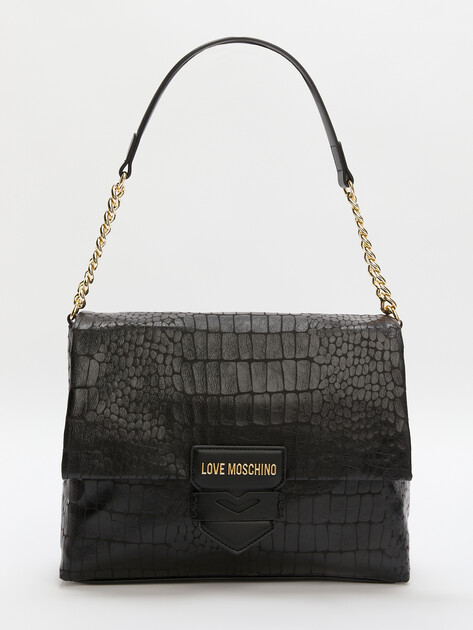Женская сумка  LOVE MOSCHINO SUPER SOFT CROCO, Артикул JC4284PP, черный | 4192154. Ракурс 1