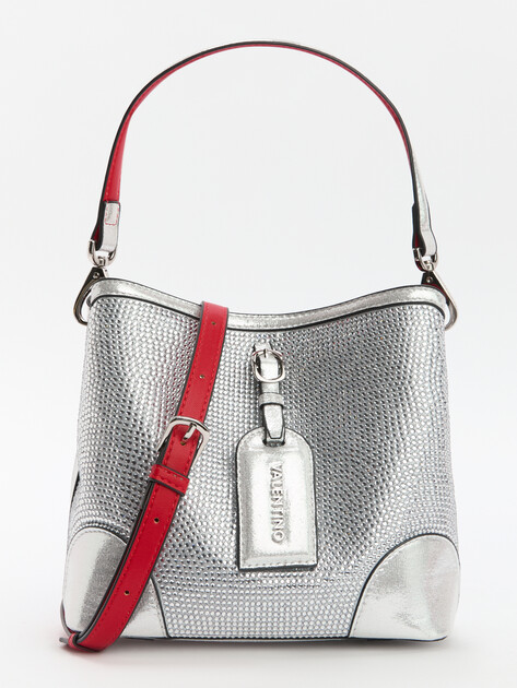 Женская сумка  VALENTINO LABEL, Артикул VBS8GW34, серебряный | 4210488. Ракурс 1