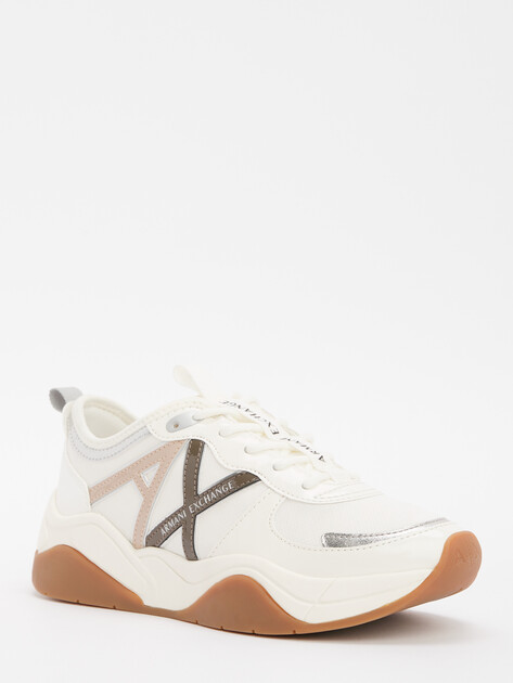 Женские кроссовки ARMANI EXCHANGE CHER, Артикул XDX039, молочно-белый | 4212314. Ракурс 1 Женские кроссовки ARMANI EXCHANGE CHER, Артикул XDX039, молочно-белый | 4212314. Ракурс 1