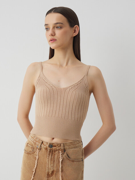 Женский топ MAISON DAVID, Артикул 2023-139, темно-бежевый | 4213014. Ракурс 1