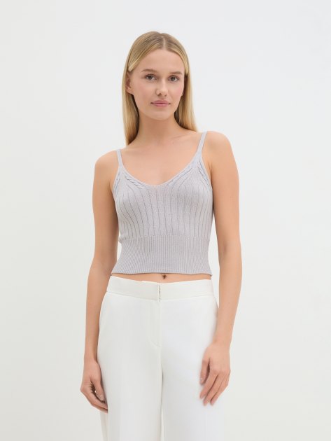 Женский топ MAISON DAVID, Артикул 2023-139, светло-серый | 4213015. Ракурс 1