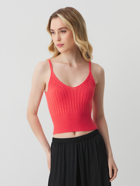 Женский топ MAISON DAVID, Артикул 2023-139, коралловый | 4213020. Ракурс 1