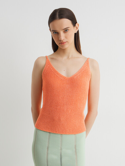Женский топ MAISON DAVID, Артикул 2023-132, коралловый | 4213046. Ракурс 1