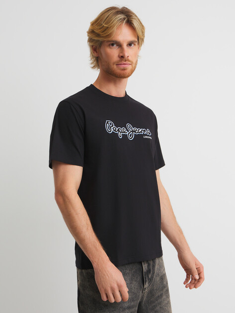 Мужская футболка PEPE JEANS DORIAN TEE, Артикул PM509721, черный | 4238737. Ракурс 1