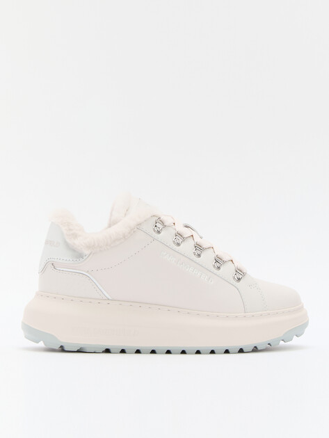 Женские кеды KARL LAGERFELD KAPRI LUG Hiker Lo Lace, Артикул KL67544, молочно-белый | 4242545. Ракурс 1