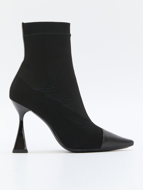 Женские ботильоны KARL LAGERFELD DEBUT II Embro Knit Ankle Bt, Артикул KL32064, черный | 4242577. Ракурс 1