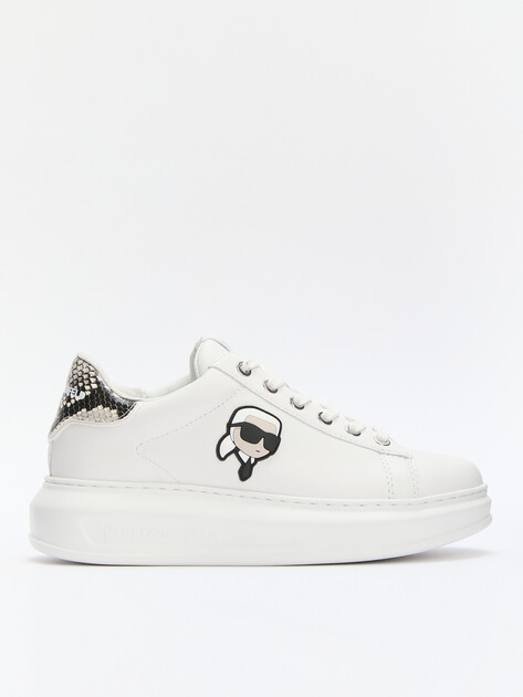 Женские кеды KARL LAGERFELD KAPRI Karl NFT Snake Kontr, Артикул KL62528F, белый | 4242593. Ракурс 1