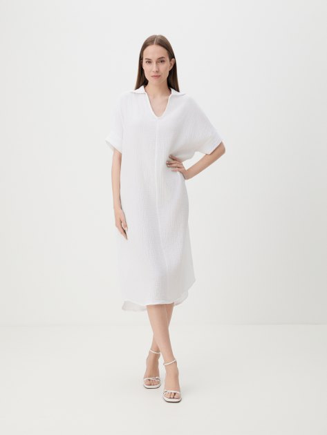 Женское платье из муслина MAISON DAVID, Артикул BLN917, белый | 4244536. Ракурс 1