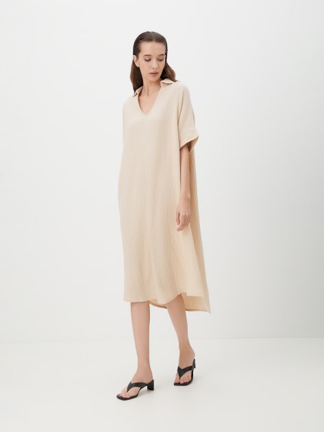 Женское платье из муслина MAISON DAVID, Артикул BLN917, светло-бежевый | 4244662. Ракурс 1