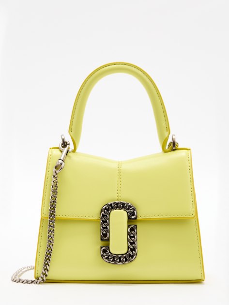 Yellow top handle bag top