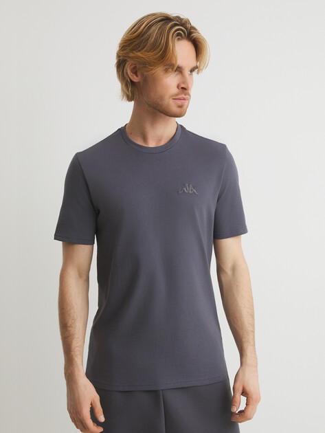 Мужская футболка KAPPA, Артикул 125937, темно-серый | 4258237. Ракурс 1