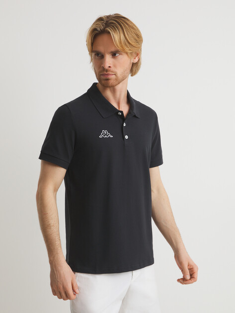 Мужское поло KAPPA, Артикул 134369, черный | 4258563. Ракурс 1
