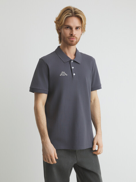 Мужское поло KAPPA, Артикул 134369, темно-серый | 4258577. Ракурс 1