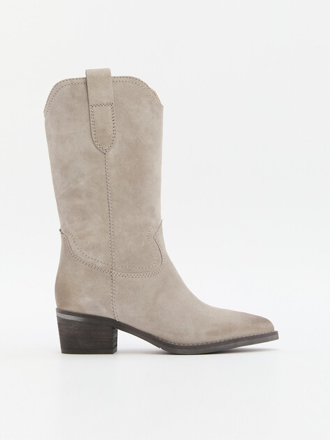 Высокие казаки TENDANCE, Артикул CLF799BL-01, серо-бежевый | 4260794. Ракурс 1