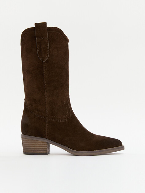 Высокие казаки TENDANCE, Артикул CLF799BL-01, темно-коричневый | 4260850. Ракурс 1