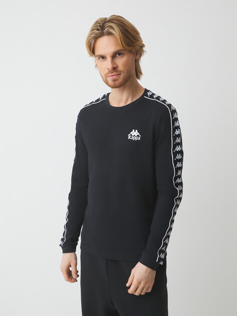 Мужской лонгслив KAPPA, Артикул 131043, черный | 4263148. Ракурс 1