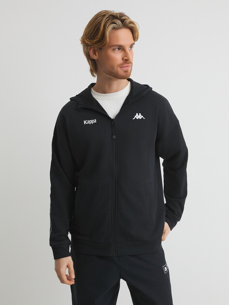 Мужская толстовка KAPPA, Артикул 134276, черный | 4263196. Ракурс 1