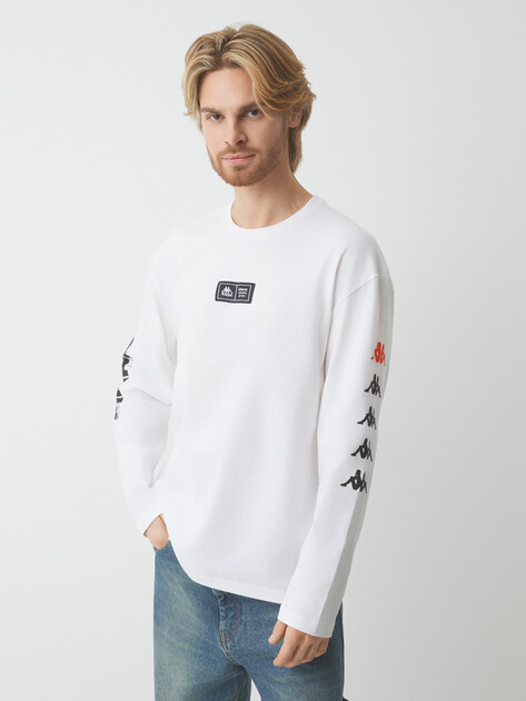 Мужской лонгслив KAPPA, Артикул 134349, белый | 4263222. Ракурс 1