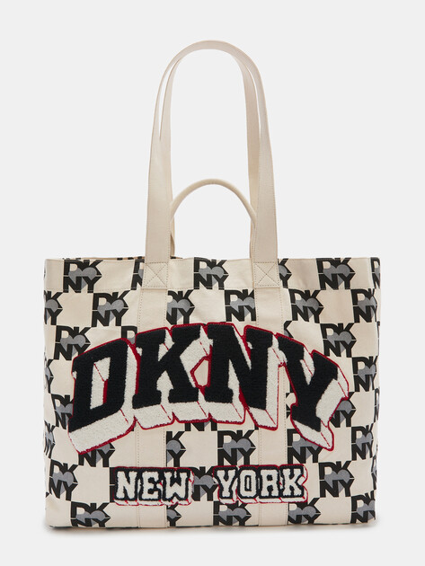 Сумка летняя с ручками DKNY HEART OF NY, Артикул R41AYF01, белый | 4263237. Ракурс 1 Сумка летняя с ручками DKNY HEART OF NY, Артикул R41AYF01, белый | 4263237. Ракурс 1