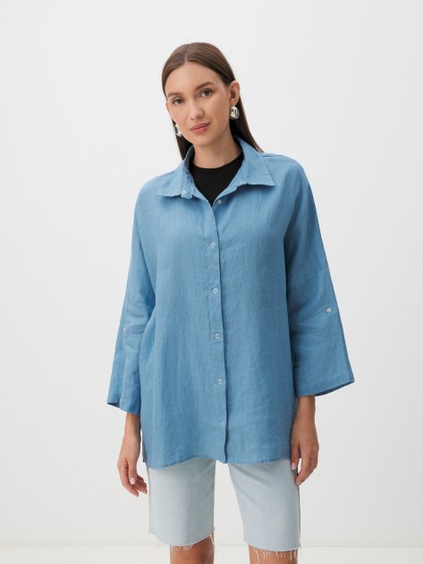 Женская рубашка MAISON DAVID, Артикул BLN922, серо-голубой | 4263366. Ракурс 1
