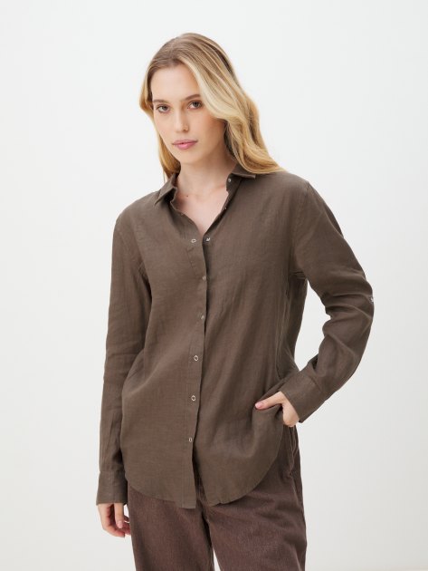 Женская рубашка MAISON DAVID, Артикул BLN923, серовато-коричневый | 4263439. Ракурс 1