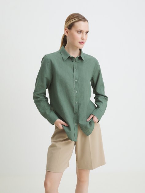 Женская рубашка MAISON DAVID, Артикул BLN923-1, серовато-зеленый | 4263584. Ракурс 1