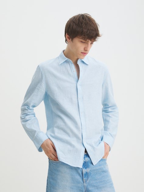 Мужская рубашка MAISON DAVID, Артикул BLN926-1, светло-голубой | 4263788. Ракурс 1