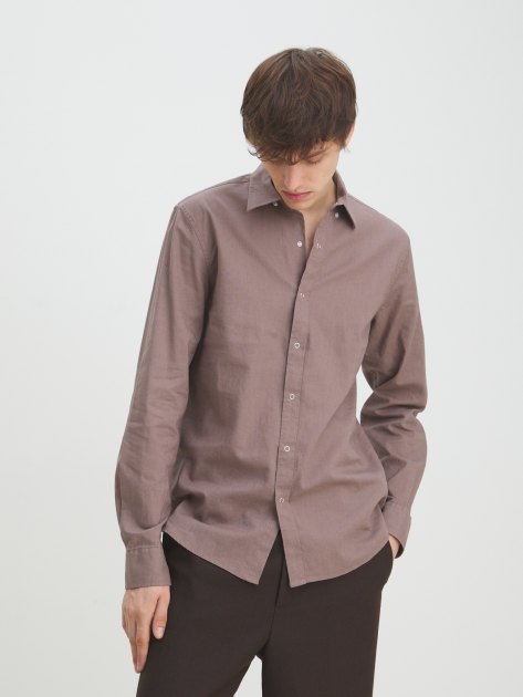 Мужская рубашка MAISON DAVID, Артикул BLN926-1A, серовато-коричневый | 4263936. Ракурс 1