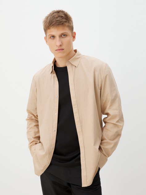 Мужская рубашка MAISON DAVID, Артикул BLN926-1A, светло-бежевый | 4263971. Ракурс 1