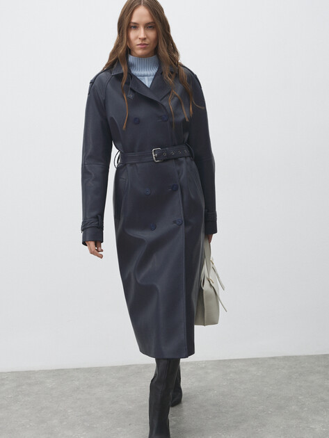 Женский плащ MAISON DAVID MARLENE, Артикул MARLENE, темно-синий | 4267250. Ракурс 1