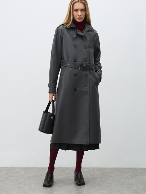 Женский плащ MAISON DAVID MARLENE, Артикул MARLENE, темно-серый | 4267270. Ракурс 1