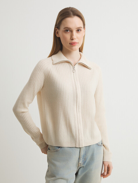 Женский кардиган MAISON DAVID, Артикул BN616-3, молочно-бежевый | 4268686. Ракурс 1