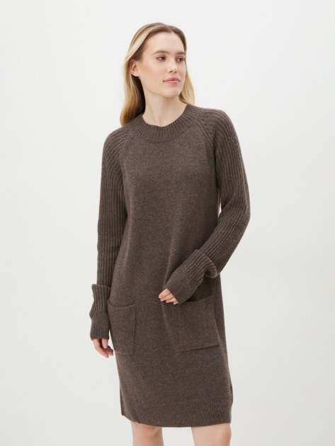 Женское платье MAISON DAVID, Артикул Knitted dress, серо-коричневый | 4269187. Ракурс 1