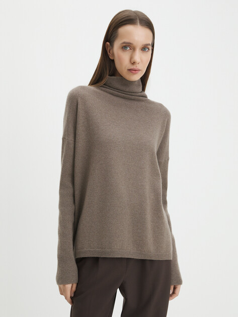 Женский свитер MAISON DAVID, Артикул 2023-176, бежево-коричневый | 4269453. Ракурс 1