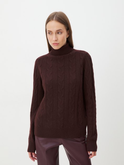 Женский свитер MAISON DAVID, Артикул 2023-179, темно-коричневый | 4269730. Ракурс 1