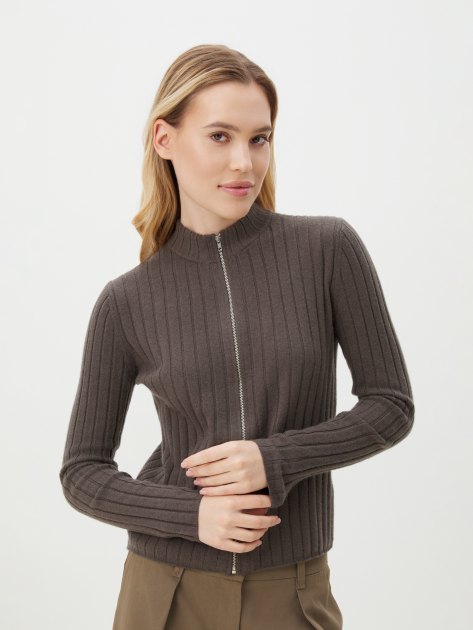 Женский кардиган MAISON DAVID, Артикул 901065M, серо-коричневый | 4269957. Ракурс 1