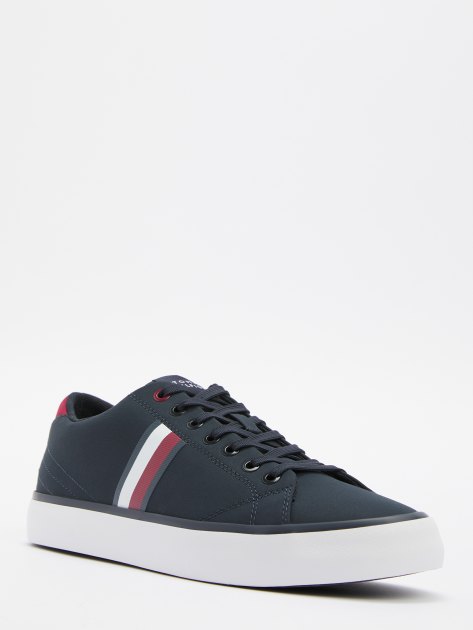 Мужские кеды TOMMY HILFIGER ESSENTIAL SIGNATURE TAPE TRAINERS, Артикул FM0FM04946, темно-синий | 4270978. Ракурс 1 Мужские кеды TOMMY HILFIGER ESSENTIAL SIGNATURE TAPE TRAINERS, Артикул FM0FM04946, темно-синий | 4270978. Ракурс 1