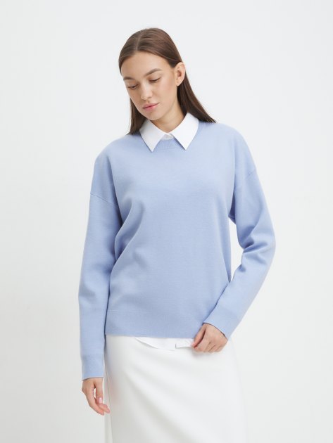 Женский джемпер MAISON DAVID, Артикул 30W099, фиолетово-голубой | 4273219. Ракурс 1