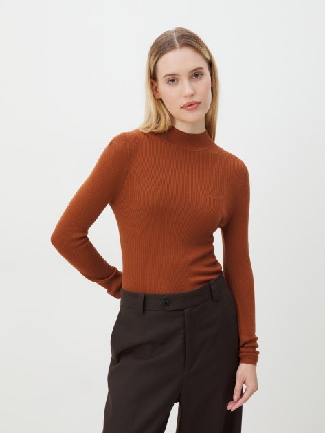 Женский джемпер MAISON DAVID, Артикул NZ1618, оранжево-коричневый | 4273258. Ракурс 1