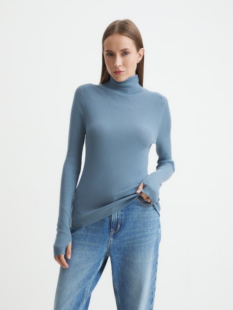 Женская водолазка MAISON DAVID, Артикул NZ1619, серо-голубой | 4273285. Ракурс 1
